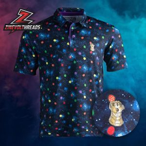 Marvel Perfectly Balanced RSVLTS All-Day Polo Shirt Infinity Gauntlet Cosmic Galaxy Polo