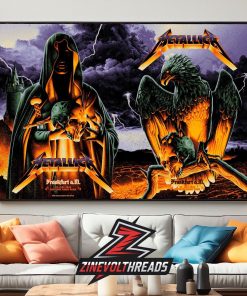 Metallica 2026 World Tour M72 Frankfurt Combined 2 Nights Poster At Deutsche Dank Park On May 22nd And 24th Home Decor Poster Canvas