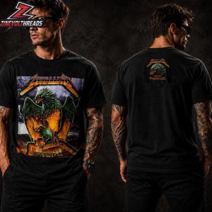 Metallica 2026 World Tour M72 Frankfurt Night 2 Artwork Venue Tee At Deutsche Dank Park On 24nd May Two Sided Unisex T-Shirt