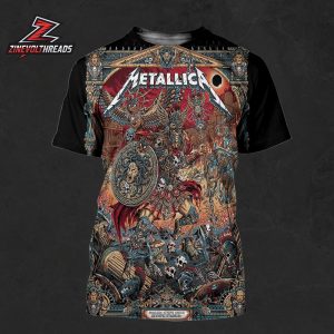 Metallica M72 2026 World Tour Venue Poster Art By Juan Ma Orozco Pop Up Store At Olympic Stadium Athens Greece On May 9th 2026 All Over Print Shirt