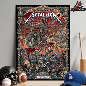 Metallica M72 2026 World Tour Venue Poster Art By Juan Ma Orozco Pop Up Store At Olympic Stadium Athens Greece On May 9th 2026 Home Decor Poster Canvas