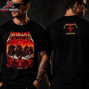 Metallica M72 Bucharest 2026 Artwork Venue Tee At Pop Up Merch Store Romania On May 13th 2026 Two Sided Unisex T-Shirt