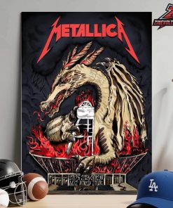 Metallica M72 Chorzow 2026 Venue Poster By Karol Banach Pop Up Merch Store At Stadion Slaski Poland On May 19th 2026 Home Decor Poster Canvas