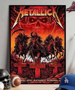 Metallica M72 Tour 2026 Artwork Venue Poster Pop Up Merch Store At Bucharest Romania On May 13th 2026 Home Decor Poster Canvas