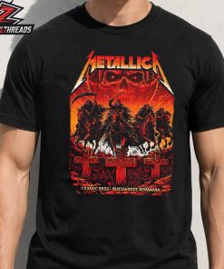 Metallica M72 Tour 2026 Artwork Venue Poster Pop Up Merch Store At Bucharest Romania On May 13th 2026 Unisex T-Shirt