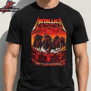 Metallica M72 Tour 2026 Artwork Venue Poster Pop Up Merch Store At Bucharest Romania On May 13th 2026 Unisex T-Shirt