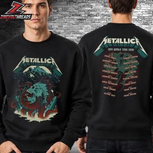 Metallica M72 World Tour 2026 Pop Up Merch Artwork Tee By Danny Graham Two Sided Unisex T-Shirt