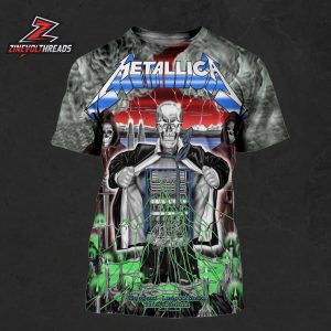Metallica M72 Zurich Artwork Venue Poster By Luca Schenardi Pop Up Merch Store At Stadion Letzigrund Switzerland On May 27th 2026 All Over Print Shirt