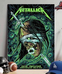 Metallica M72 Zurich Artwork Venue Poster Pop Up Merch Store At Stadion Letzigrund Switzerland On May 27th 2026 Home Decor Poster Canvas