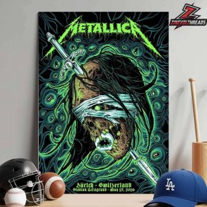 Metallica M72 Zurich Artwork Venue Poster Pop Up Merch Store At Stadion Letzigrund Switzerland On May 27th 2026 Home Decor Poster Canvas