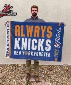 New York Knicks 2026 NBA Eastern Conference Champions Locker Room Double-Sided Celebration Garden House Flag