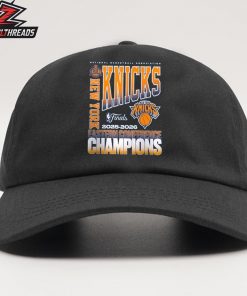 New York Knicks Stacked Block Tee 2026 NBA Eastern Conference Champions Snapback Classic Hat Cap