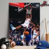 Julius Randle Playoff Poster Dunk Over Wembanyama In Western Conference Semifinal Wolves Versus Spurs NBA 2025-2026 Home Decor Poster Canvas
