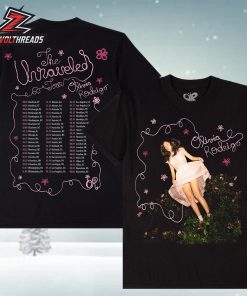 Olivia Rodrigo The Unraveled Tour 2026 Tee Dates And Cities List Two Sided Unisex T-Shirt