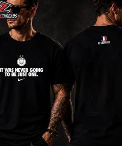 Paris Saint-Germain PSG 2026 UEFA Champions League Nike Winners Black Tee It Was Never Going To Be Just One Two Sided Unisex T-Shirt
