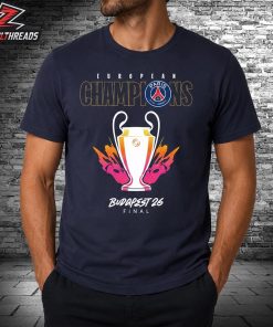Paris Saint-Germain PSG 26 UCL Final Winners Tee UEFA Champions League Unisex T-Shirt