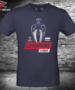Paris Saint-Germain PSG Champions d’Europe 2026 UEFA Champions League Unisex T-Shirt