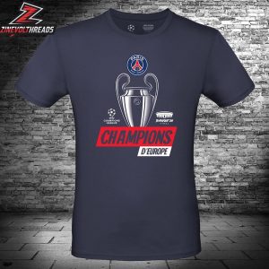 Paris Saint-Germain PSG Champions d’Europe 2026 UEFA Champions League Unisex T-Shirt