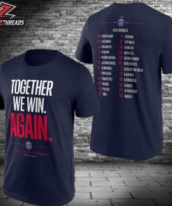 Paris Saint-Germain PSG European Champions Roster Graphic Tee 2026 UEFA Champions League Two Sided Unisex T-Shirt