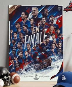 Paris Saint-Germain Road To Budapest En Final UCL 2026 On May 30th Home Decor Poster Canvas