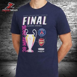 Paris Saint-Germain Versus Arsenal UCL Finalist Budapest 2026 Lifestyle Tee On May 30th Unisex T-Shirt