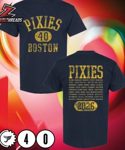 Pixies P40 Asia Tour Merch 2026 Collegiate Tee Two Sided Unisex T-Shirt