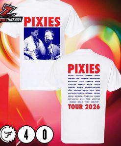 Pixies P40 Asia Tour Merch 2026 Francis Santiago Tee Two Sided Unisex T-Shirt