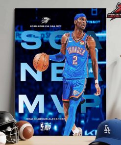 Shai Gilgeous-Alexander Is 2025-2026 Kia NBA Most Valuabale Player Home Decor Poster Canvas