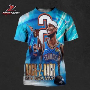 Shai Gilgeous-Alexander Is The Kia NBA MVP For The Second-Consecutive Season All Over Print Shirt