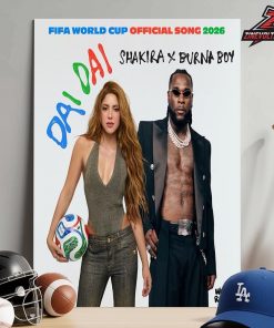 Shakira x Burna Boy FIFA World Cup 2026 Official Song Dai Dai Home Decor Poster Canvas
