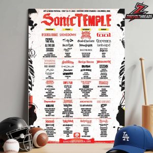 Sonic Temple 2026 Line Up Poster Art And Music Festival At Historic Crew Stadium Columbus Ohio On May 14th-17th Home Decor Poster Canvas