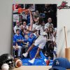 Stephon Castle San Antonio Spurs Wild Jam Posterized Dunk Among OKC Thunder Squad NBA Western Conference Final 2025-26 Home Decor Poster Canvas