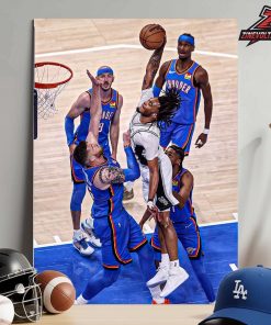 Stephon Castle San Antonio Spurs Wild Posterized Dunk On Hartenstein Moment Versus OKC Thunder Western Conference Final NBA 2025-26 Home Decor Poster Canvas