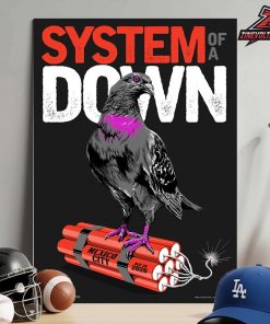 System Of A Down Official Venue Poster CDMX Pop Up Merch At Estadio GNP Seguros Mexico On May 28th 2026 Home Decor Poster Canvas