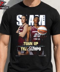 Toronto Tempo Marina Mabrey And Brittney Sykes On Slam 262 Cover Tee Turn Up The Tempo Unisex T-Shirt