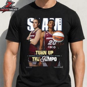 Toronto Tempo Marina Mabrey And Brittney Sykes On Slam 262 Cover Tee Turn Up The Tempo Unisex T-Shirt