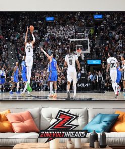 Victor Wembanyama Half Court Halftime Buzzer Beater Shot At Game 4 Versus OKC Thunder Western Conference Final NBA 2025-26 Home Decor Poster Canvas