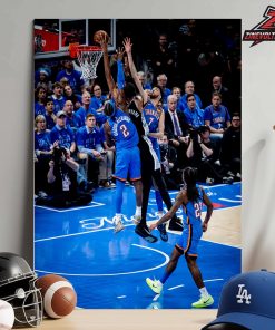Victor Wembanyama Posterized Dunk On Shai Gilgeous Alexander And Chet Holmgren Epic Photo NBA Western Conference Final 2026 Home Decor Poster Canvas