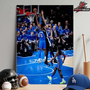 Victor Wembanyama Posterized Dunk On Shai Gilgeous Alexander And Chet Holmgren Epic Photo NBA Western Conference Final 2026 Home Decor Poster Canvas