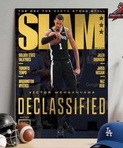 Victor Wembanyama San Antonio Spurs Special Cover Of Gold Metal Slam 262 Declassified Home Decor Poster Canvas