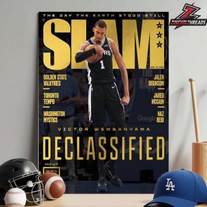 Victor Wembanyama San Antonio Spurs Special Cover Of Gold Metal Slam 262 Declassified Home Decor Poster Canvas