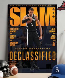 Victor Wembanyama San Antonio Spurs Special Cover Of Orange Metal Slam 262 Declassified Home Decor Poster Canvas