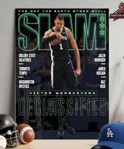 Victor Wembanyama San Antonio Spurs Special Cover Of Slam 262 Declassified Home Decor Poster Canvas
