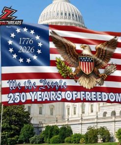 250th Anniversary American Independence Day We The People Bald Eagle Shield 1776 2026 Double Sided Garden House Flag