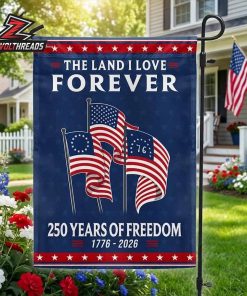 250th Anniversary American Independence Day Betsy Ross Bennington 76 The Land I Love Forever Double Sided Garden House Flag