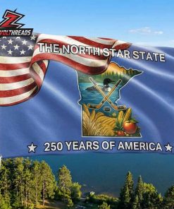 250 Years of America Flag The North Star State Minnesota Grommet Flag 1776-2026 Patriotic Anniversary Banner