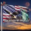 250 Years Of America Grommet Flag 1776-2026 Patriotic Anniversary Banner Statue of Liberty USA Flag