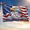 250 Years of Blessing God Bless America Eagle Cross Patriotic Christian Garden Flag 250 Years of Blessing God Bless America Eagle Cross Patriotic Christian Garden Flag