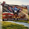250 Years Of Blessings One Nation Under God Christian Cross America 1776 2026 Double Sided Garden House Flag 250 Years Of Blessings One Nation Under God Christian Cross America 1776 2026 Double Sided Garden House Flag