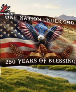 250 Years Of Blessings One Nation Under God Eagle Cross Bible America Double Sided Garden House Flag